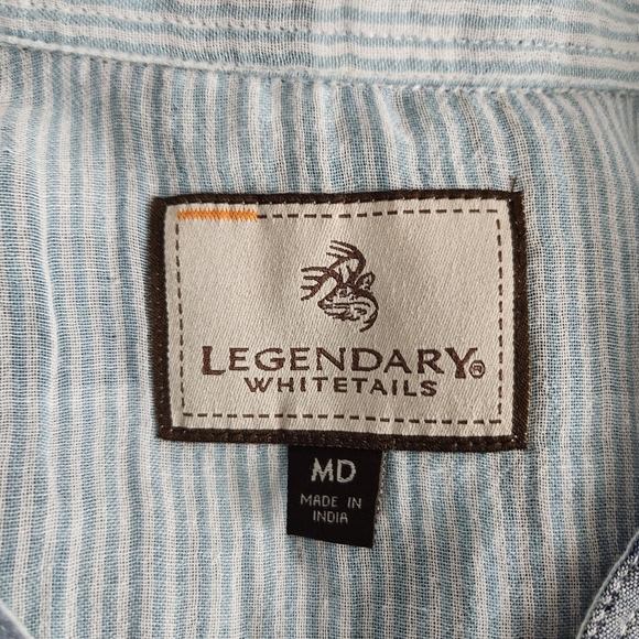 Legendary whitetails women's cotton plaid shirt size medium blue - Picture 9 of 11